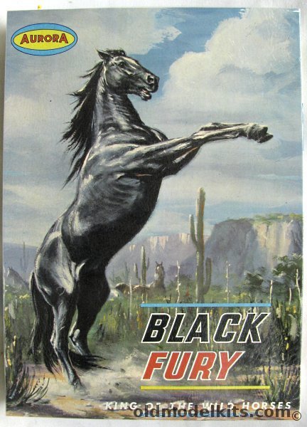 Aurora 1/8 Black Fury (Black Beauty) King of the Wild Horses, 400-100 plastic model kit